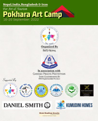 Artists from four countries in Pokhara for art camp